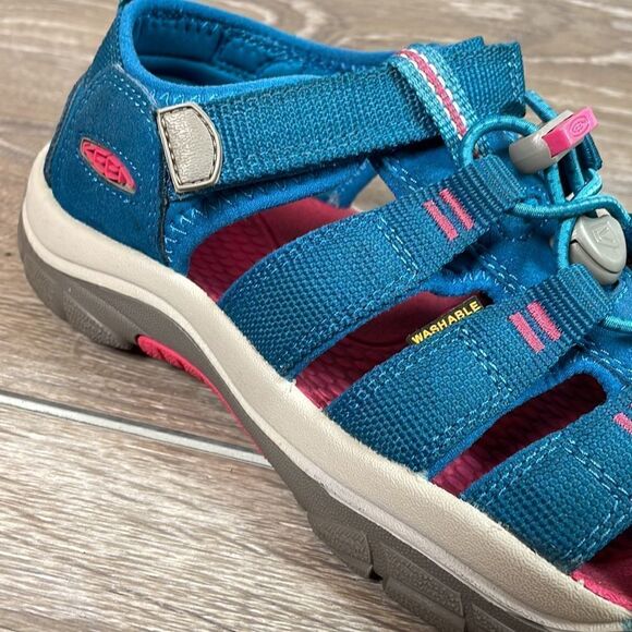 Keen Newport H2 Deep Lagoon Bright Pink Big Girls Sz 4 Waterproof Hiking Sandals - Picture 11 of 11
